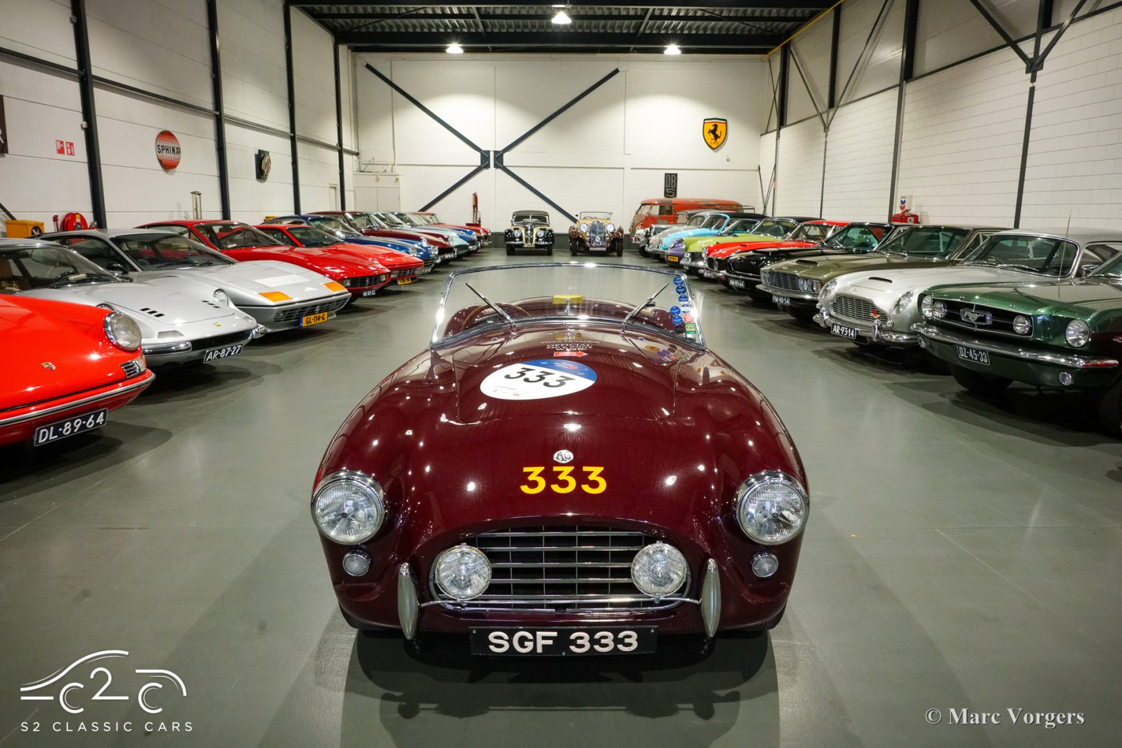 showroom of classic cars for sale