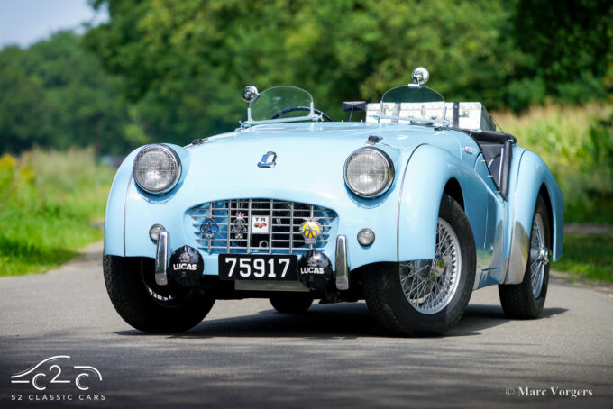 Triumph TR3 from 1957 for sale. 1000 Miglia eligible