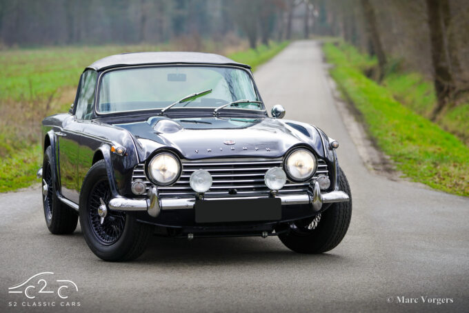Triumph TR4A from 1966 for sale with Surrey top and British Heritage Certificate